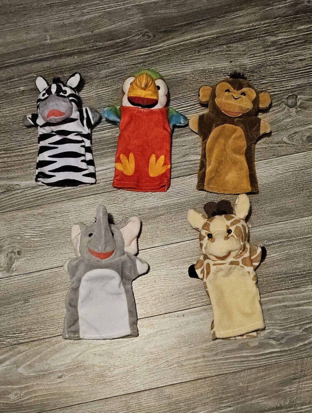 Melissa And Doug Safari Animal Hand Puppet Set - (5)
